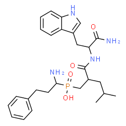 ChemSpider 2D Image | Nalpha-[(2s)-2-{[[(1r)-1-Amino-3-Phenylpropyl](Hydroxy)phosphoryl]methyl}-4-Methylpentanoyl]-L-Tryptophanamide | C27H37N4O4P