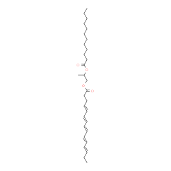 ChemSpider 2D Image | (2R)-2-(Dodecanoyloxy)propyl (4E,6E,8E,10E,12E)-4,6,8,10,12-pentadecapentaenoate | C30H48O4
