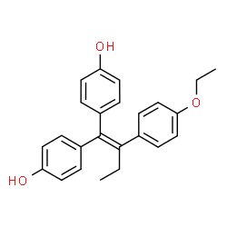 ChemSpider 2D Image | 4,4'-[2-(4-Ethoxyphenyl)-1-butene-1,1-diyl]diphenol | C24H24O3