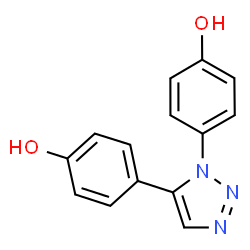ChemSpider 2D Image | 4,4'-(1H-1,2,3-Triazole-1,5-diyl)diphenol | C14H11N3O2
