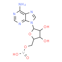 ChemSpider 2D Image | (Adenosinato-kappaO~5'~)(hydroxy)oxovanadium | C10H13N5O6V