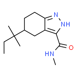 ChemSpider 2D Image | (5S)-N-Methyl-5-(2-methyl-2-butanyl)-4,5,6,7-tetrahydro-2H-indazole-3-carboxamide | C14H23N3O