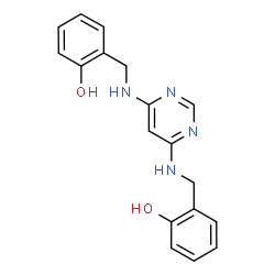 ChemSpider 2D Image | 2,2'-[4,6-Pyrimidinediylbis(iminomethylene)]diphenol | C18H18N4O2