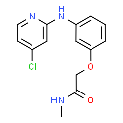 ChemSpider 2D Image | 2-{3-[(4-Chloro-2-pyridinyl)amino]phenoxy}-N-methylacetamide | C14H14ClN3O2