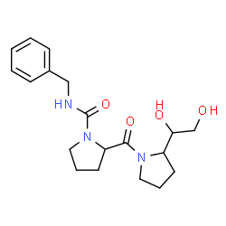 ChemSpider 2D Image | (2S)-N-Benzyl-2-({(2S)-2-[(1R)-1,2-dihydroxyethyl]-1-pyrrolidinyl}carbonyl)-1-pyrrolidinecarboxamide | C19H27N3O4