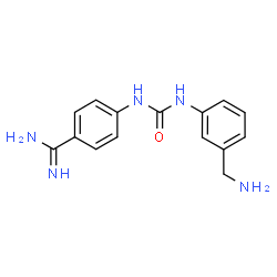 ChemSpider 2D Image | 4-({[3-(Aminomethyl)phenyl]carbamoyl}amino)benzenecarboximidamide | C15H17N5O