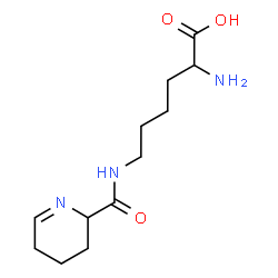 ChemSpider 2D Image | N~6~-[(2R)-2,3,4,5-Tetrahydro-2-pyridinylcarbonyl]-L-lysine | C12H21N3O3