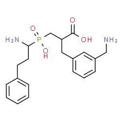 ChemSpider 2D Image | (2S)-2-[3-(Aminomethyl)benzyl]-3-[(R)-[(1R)-1-amino-3-phenylpropyl](hydroxy)phosphoryl]propanoic acid | C20H27N2O4P