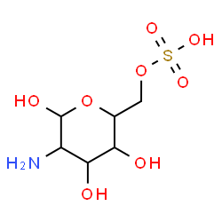 ChemSpider 2D Image | 2-Amino-2-deoxy-6-O-sulfo-alpha-D-glucopyranose | C6H13NO8S