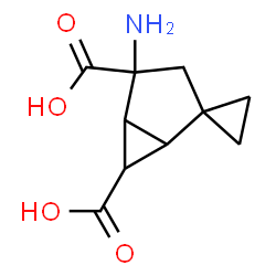 ChemSpider 2D Image | (1R,4S,5S,6S)-4-Aminospiro[bicyclo[3.1.0]hexane-2,1'-cyclopropane]-4,6-dicarboxylic acid | C10H13NO4