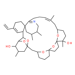 ChemSpider 2D Image | (1R,3R,7R,10R,11R,14S,16E,23R,24S,26R,31S,32S,33R,34R,35R)-11,16,23,24,35-Pentamethyl-29-vinyl-37,38,39,40,41-pentaoxa-21-azaoctacyclo[30.4.1.1~1,33~.1~3,7~.1~7,10~.1~10,14~.0~20,26~.0~26,31~]hentetra
conta-16,20,29-triene-11,34-diol | C42H63NO7