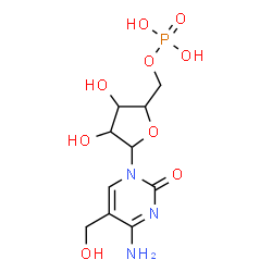 ChemSpider 2D Image | 5-(Hydroxymethyl)cytidine 5'-(dihydrogen phosphate) | C10H16N3O9P