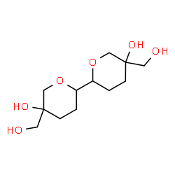 ChemSpider 2D Image | (2S,2'S,5S,5'S)-5,5'-Bis(hydroxymethyl)octahydro-2H,2'H-2,2'-bipyran-5,5'-diol | C12H22O6