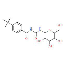 ChemSpider 2D Image | N-[(4-Tert-Butylbenzoyl)carbamoyl]-Beta-D-Glucopyranosylamine | C18H26N2O7