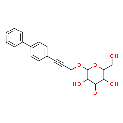 ChemSpider 2D Image | 3-(4-Biphenylyl)-2-propyn-1-yl alpha-D-mannopyranoside | C21H22O6