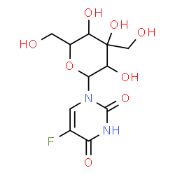 ChemSpider 2D Image | 5-Fluoro-1-[3-C-(hydroxymethyl)-beta-D-glucopyranosyl]-2,4(1H,3H)-pyrimidinedione | C11H15FN2O8
