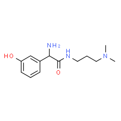 ChemSpider 2D Image | (2S)-2-Amino-N-[3-(dimethylamino)propyl]-2-(3-hydroxyphenyl)acetamide | C13H21N3O2