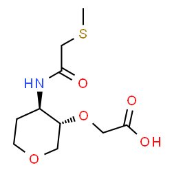 ChemSpider 2D Image | 1,5-Anhydro-2-O-(carboxymethyl)-3,4-dideoxy-3-{[(methylsulfanyl)acetyl]amino}-D-threo-pentitol | C10H17NO5S