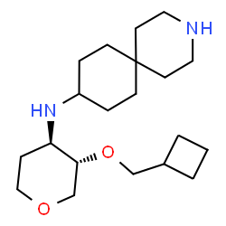ChemSpider 2D Image | 1,5-Anhydro-3-(3-azaspiro[5.5]undec-9-ylamino)-2-O-(cyclobutylmethyl)-3,4-dideoxy-D-threo-pentitol | C20H36N2O2