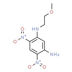 ChemSpider 2D Image | N-(2-Methoxyethyl)-4,6-dinitro-1,3-benzenediamine | C9H12N4O5