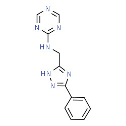 ChemSpider 2D Image | N-[(3-Phenyl-1H-1,2,4-triazol-5-yl)methyl]-1,3,5-triazin-2-amine | C12H11N7