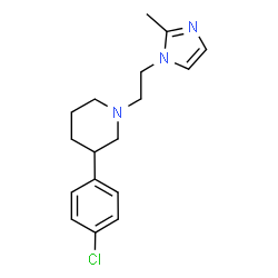 ChemSpider 2D Image | 3-(4-Chlorophenyl)-1-[2-(2-methyl-1H-imidazol-1-yl)ethyl]piperidine | C17H22ClN3