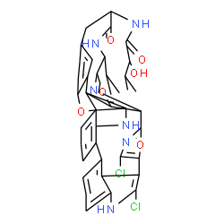 ChemSpider 2D Image | N-[3,35-Dichloro-10-isopropyl-12-oxo-8,37,40-trioxa-4,11,22,34,39-pentaazadecacyclo[27.6.1.1~2,5~.1~6,9~.1~15,19~.1~18,21~.0~7,20~.0~20,24~.0~23,28~.0~33,36~]tetraconta-1(35),2,4,6,9(39),15(38),16,18,
23,25,27,29(36),30,32-tetradecaen-13-yl]-2-hydroxy-3-methylbutanamide | C40H34Cl2N6O6