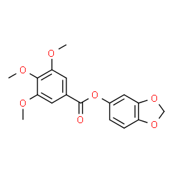 ChemSpider 2D Image | 1,3-Benzodioxol-5-yl 3,4,5-trimethoxybenzoate | C17H16O7