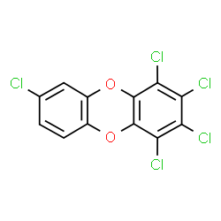 ChemSpider 2D Image | 1,2,3,4,7-Pentachlorooxanthrene | C12H3Cl5O2