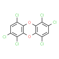 ChemSpider 2D Image | 1,2,4,6,7,9-Hexachlorooxanthrene | C12H2Cl6O2
