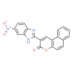 ChemSpider 2D Image | 2-(6-Nitro-1H-benzimidazol-2-yl)-3H-benzo[f]chromen-3-one | C20H11N3O4
