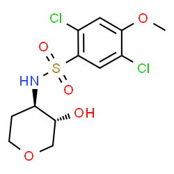 ChemSpider 2D Image | 1,5-Anhydro-2,3-dideoxy-3-{[(2,5-dichloro-4-methoxyphenyl)sulfonyl]amino}-D-threo-pentitol | C12H15Cl2NO5S