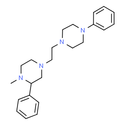 ChemSpider 2D Image | 1-Methyl-2-phenyl-4-[2-(4-phenyl-1-piperazinyl)ethyl]piperazine | C23H32N4
