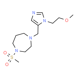 ChemSpider 2D Image | 1-{[1-(2-Methoxyethyl)-1H-imidazol-5-yl]methyl}-4-(methylsulfonyl)-1,4-diazepane | C13H24N4O3S