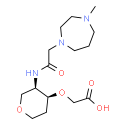 ChemSpider 2D Image | 1,5-Anhydro-3-O-(carboxymethyl)-2,4-dideoxy-4-{[(4-methyl-1,4-diazepan-1-yl)acetyl]amino}-D-erythro-pentitol | C15H27N3O5