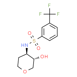 ChemSpider 2D Image | 1,5-Anhydro-2,3-dideoxy-3-({[3-(trifluoromethyl)phenyl]sulfonyl}amino)-D-threo-pentitol | C12H14F3NO4S