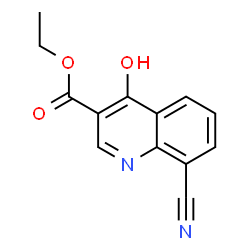 ChemSpider 2D Image | Ethyl 8-cyano-4-hydroxy-3-quinolinecarboxylate | C13H10N2O3