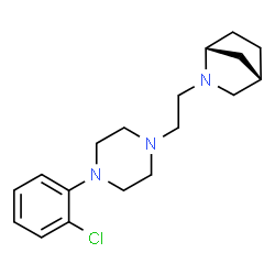 ChemSpider 2D Image | (1R,4S)-2-{2-[4-(2-Chlorophenyl)-1-piperazinyl]ethyl}-2-azabicyclo[2.2.1]heptane | C18H26ClN3