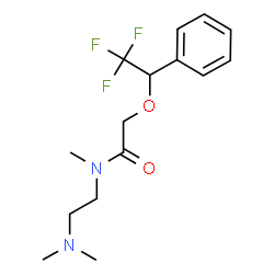 ChemSpider 2D Image | N-[2-(Dimethylamino)ethyl]-N-methyl-2-(2,2,2-trifluoro-1-phenylethoxy)acetamide | C15H21F3N2O2
