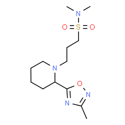 ChemSpider 2D Image | N,N-Dimethyl-3-[2-(3-methyl-1,2,4-oxadiazol-5-yl)-1-piperidinyl]-1-propanesulfonamide | C13H24N4O3S