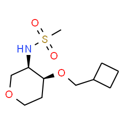 ChemSpider 2D Image | 1,5-Anhydro-3-O-(cyclobutylmethyl)-2,4-dideoxy-4-[(methylsulfonyl)amino]-D-erythro-pentitol | C11H21NO4S