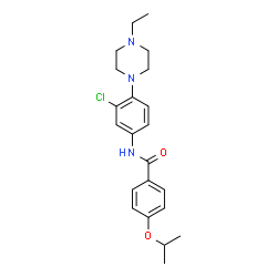 ChemSpider 2D Image | N-[3-Chloro-4-(4-ethyl-1-piperazinyl)phenyl]-4-isopropoxybenzamide | C22H28ClN3O2