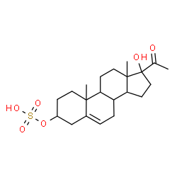ChemSpider 2D Image | 17-Hydroxy-20-oxopregn-5-en-3-yl hydrogen sulfate | C21H32O6S