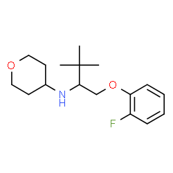 ChemSpider 2D Image | N-[1-(2-Fluorophenoxy)-3,3-dimethyl-2-butanyl]tetrahydro-2H-pyran-4-amine | C17H26FNO2