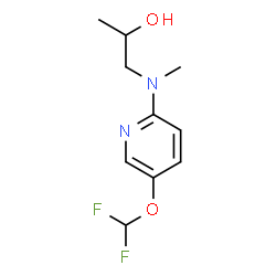 ChemSpider 2D Image | 1-{[5-(Difluoromethoxy)-2-pyridinyl](methyl)amino}-2-propanol | C10H14F2N2O2