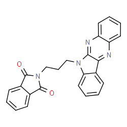 ChemSpider 2D Image | 2-[3-(6H-Indolo[2,3-b]quinoxalin-6-yl)propyl]-1H-isoindole-1,3(2H)-dione | C25H18N4O2