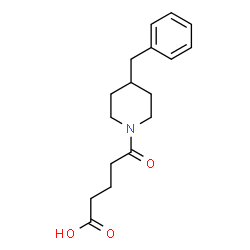 ChemSpider 2D Image | 5-(4-Benzyl-1-piperidinyl)-5-oxopentanoic acid | C17H23NO3