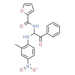ChemSpider 2D Image | N-{1-[(2-Methyl-4-nitrophenyl)amino]-2-oxo-2-phenylethyl}-2-furamide | C20H17N3O5