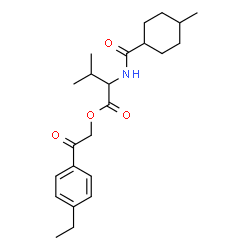 ChemSpider 2D Image | 2-(4-Ethylphenyl)-2-oxoethyl N-[(4-methylcyclohexyl)carbonyl]valinate | C23H33NO4