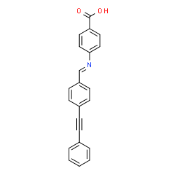 ChemSpider 2D Image | 4-{(E)-[4-(Phenylethynyl)benzylidene]amino}benzoic acid | C22H15NO2
